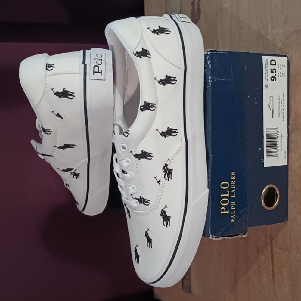 Polo Shoes white canvas